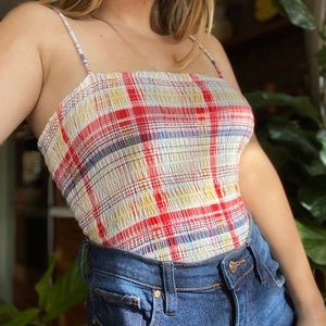 Soul cake plaid one piece tank top